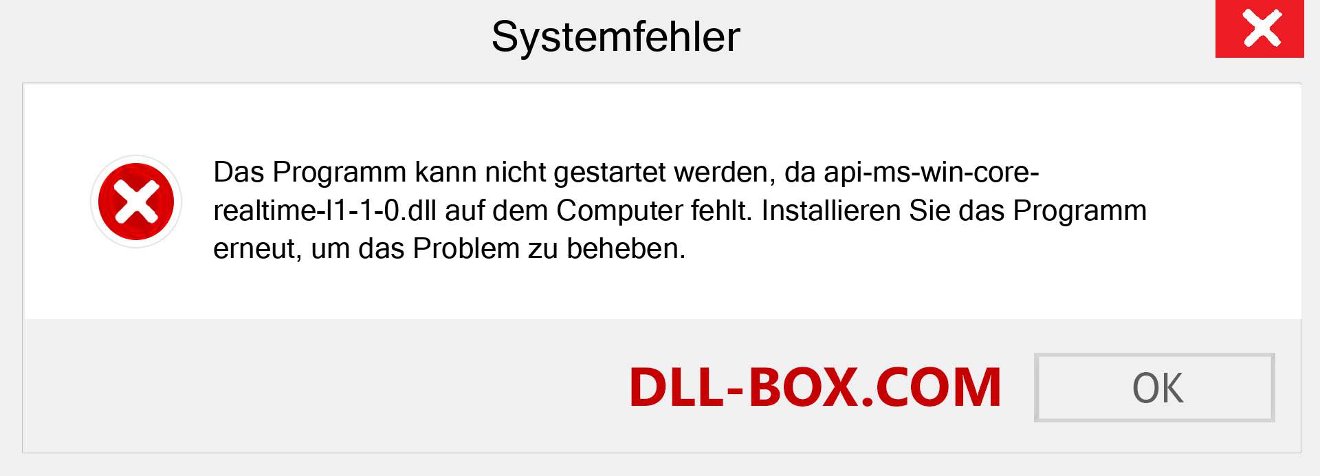 api-ms-win-core-realtime-l1-1-0.dll-Datei fehlt?. Download für Windows 7, 8, 10 - Fix api-ms-win-core-realtime-l1-1-0 dll Missing Error unter Windows, Fotos, Bildern