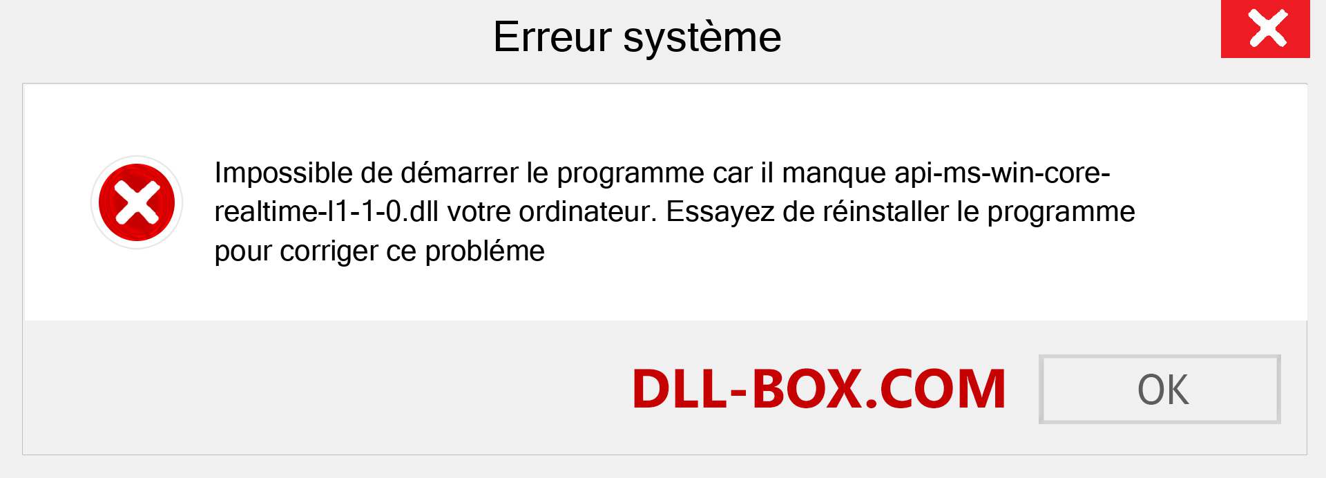 Le fichier api-ms-win-core-realtime-l1-1-0.dll est manquant ?. Télécharger pour Windows 7, 8, 10 - Correction de l'erreur manquante api-ms-win-core-realtime-l1-1-0 dll sur Windows, photos, images